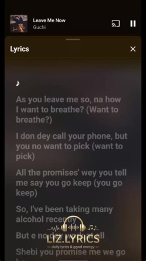 Gucci - Leave Me Now Lyrics