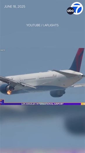 Video shows plane's engine burst into flames shortly after takeoff from LAX