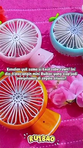 Kipas Angin Karakter Lampu LED Mini Fan Portable