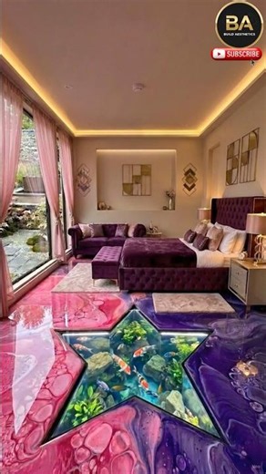 Galaxy Star Aquarium Epoxy Floor Transformation #interiordesign #aquarium #shorts #viral #trending