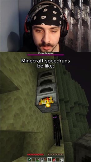 Minecraft speedruns be like: #minecraft #shorts #gaming