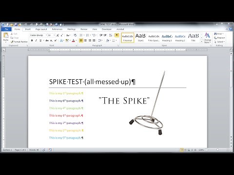 Organize Word Documents with "The Spike"
