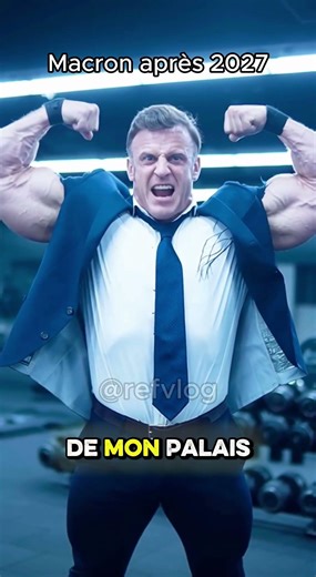 LA VENGEANCE DE MACRON APRÈS L’ÉLYSÉE 😂🏛️💪🏻 #macron #musculation #gym #humour #elysee #2027 #rage
