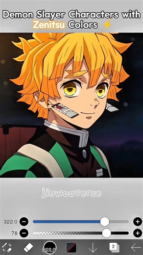 Demon Slayer Characters With Zenitsu Colors ⚡💛 #demonslayer #kimetsunoyaiba #zenitsu #anime