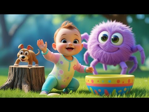 Little Miss Muffet | Animated Nursery Rhyme for Kids | Baby Learning Songs
