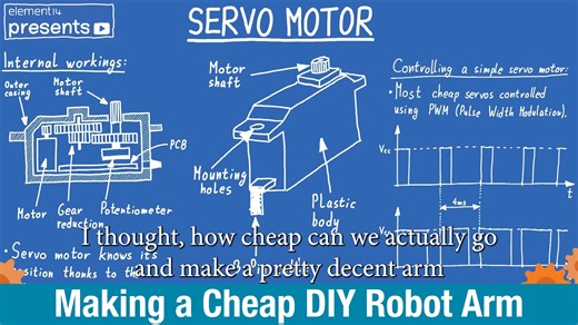 If you want to build a DIY robot arm with 5 Degrees of Freedom, but you're on a budget, check out this #element14presents project! Milos uses #3Dprinting and affordable motors to build his own robot arm design https://bit.ly/47wGbGq | element14 Community