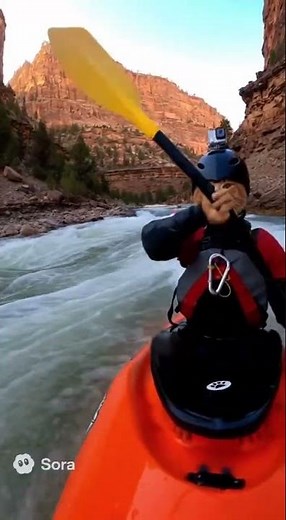 Epic Kayak Ride Through Canyon Rapids!