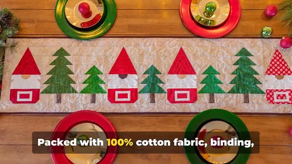 Hey Quilters, NEW DESIGN !! 殺 The Christmas-themed Table Runner Kit Get It: Quiltcomfort.com/ChristmasGnome2 | Quilting and Craft People | Facebook