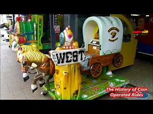 1990s Cogan Coin Operated Chuck Wagon Kiddie Ride - Ranch Cogan