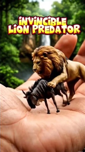 Lion Attacks on a Human Palm!#shrots #3danimation #lion