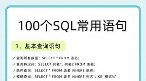 刷完这 100 个 SQL 语句，再也不怕数据库面试了