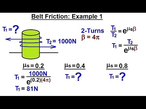 Mechanical Engineering: Ch 11: Friction (32 of 47) Belt Friction: Ex. 1