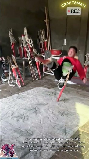 Ultimate amazing stilt standing skill! #video #vairal