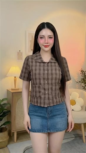 เสื้อสก็อตกระเป๋าคู่ #ไอเดียแต่งตัว #ootd #เสื้อ #เสื้อแฟชั่น #เสื้อลายสก็อต