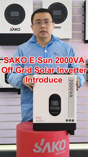 ⚡ SAKO E-Sun 2000VA Off-Grid Solar Inverter Reliable power. Smart control. Built for daily use. 🔋 Main Features: ✅ 2000VA / 1600W stable output ✅ Built-in MPPT solar charge controller ✅ Wide PV input voltage range ✅ Supports lead-acid & lithium batteries ✅ Intelligent battery protection system ✅ LCD display for easy monitoring ✅ Multiple working modes: Solar / AC / Battery priority ✅ High efficiency & reliable performance ✅ Ideal for homes, shops & small businesses 🌞 Designed for off-grid and 