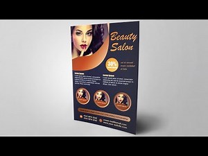 Elegant Hair Salon Flyer Design | Photoshop Tutorial
