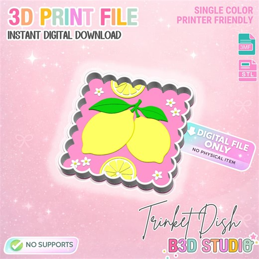 Lemons Version 2 - Trinket Dish 3D Print File – Desk Organization (digital Download) - Etsy UK