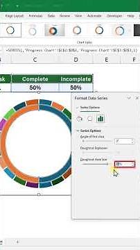 Sliced Donut Chart in Excel (Dynamic Progress Chart Tutorial) ✨