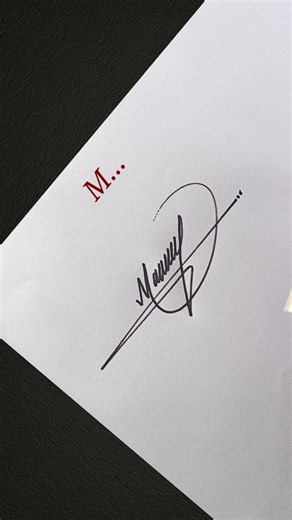 Make Your “M” Signature Look Like a Celebrity ✍️ | Stylish Signature Design #shorts