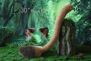 Realistic Faux Fur Lion Ear and Tail Set Kemonomimi Lion Tail and Ear Headband Petplay Anime Cosplay Furry Lion Therian Halloween Gifts - Etsy