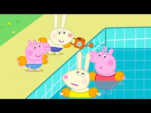 Teaching George Pig and Richard Rabbit How To Swim 💧 | Peppa Pig Full Episodes - Videos For Kids