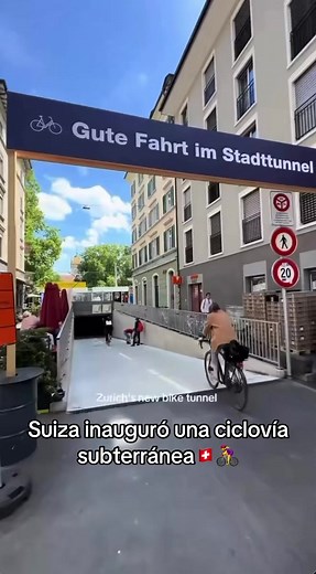 Inauguración de la Ciclovía Subterránea en Zúrich