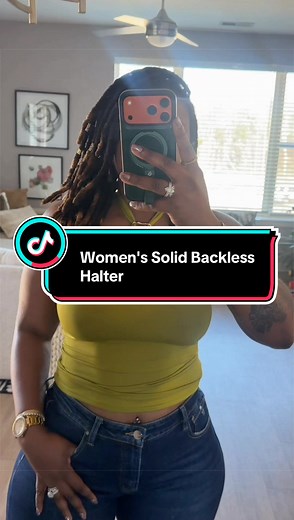 The Perfect Backless Halter Top: Stretchy, Comfy & No Bra Needed!