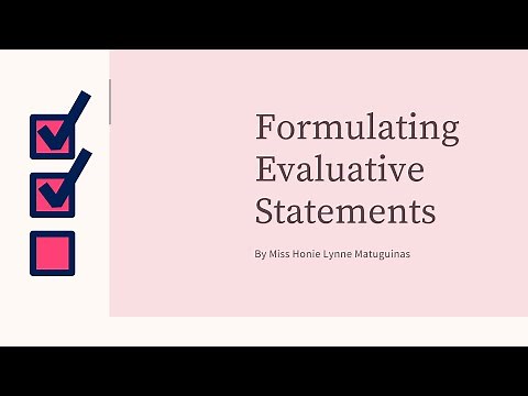 Formulating Evaluative Statements | Reading and Writing