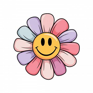 Cute Smiley Face Flower Pastel,happy Face Flower Svg,daisy Svg,smileful Face,smiley Face Png,happy Face SVG - Etsy UK