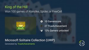 King of the Hill achievement in Microsoft Solitaire Collection (UWP)