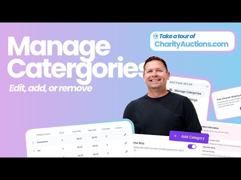 Manage Auction Categories & Performance Stats