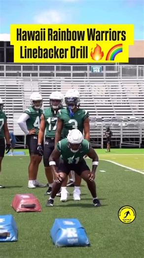 Elite Linebacker Training® on Instagram: "Hawaii Rainbow Warriors Linebacker Drill 🔥🌈 . . . #linebacker #linebackers #linebackerdrills #linebackertraining #linebackercoach #elitelinebackertraining"