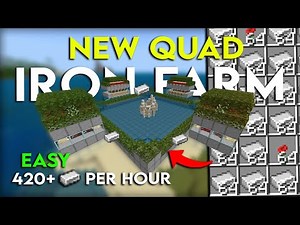 NEW Quad Minecraft 1.19 IRON FARM TUTORIAL in Minecraft Bedrock (MCPE/Xbox/PS4/Switch/Windows10)