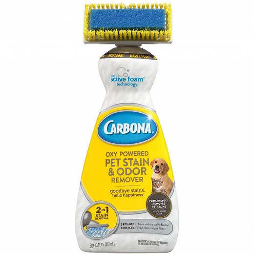 Carbona Pet Stain & Odor Remover’s brush-top cleaner eliminates odors and lifts stains fast | Carbona USA