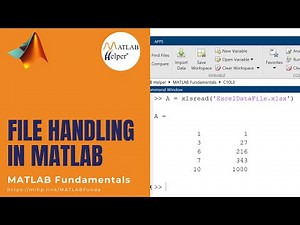 File Handling in MATLAB | MATLAB Fundamentals | @MATLABHelper