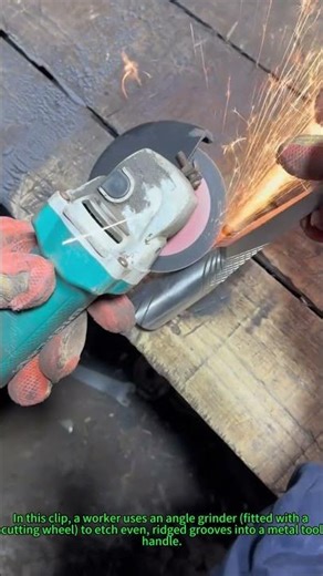 Angle Grinder Hack: Carving Anti-Slip Grooves on Tool Handle