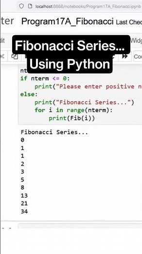 Fibonacci Series Trick in Python | Quick Tutorial! #python #ai