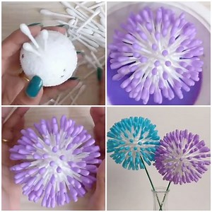 Turn Q-Tips into pretty flowers😍 | MetDaan DIY
