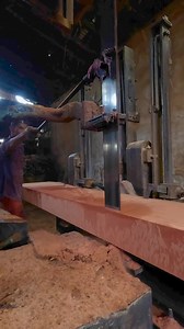 here is sawmill red lumber with no safety | Sawmill & Woodworking