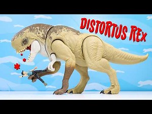 Jurassic World Rebirth Distortus Rex Rumble 'n Rampage Mattel Dinosaur Figure Review