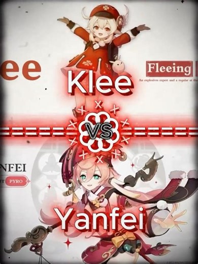 Klee VS Yanfei #genshinimpact #VS