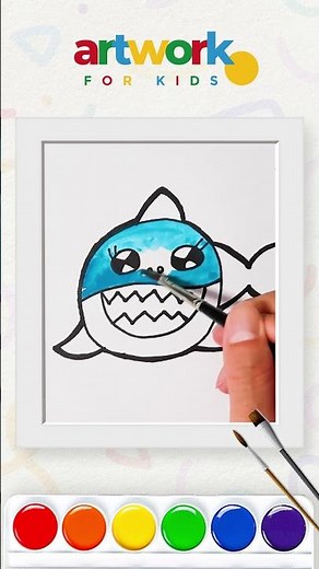 How to Draw a Cute Shark 🦈 | Easy & Fun Art Tutorial for Kids!