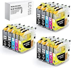 KALOKING Compatible Ink Cartridge Replacement for Brother LC101 LC101XL LC103 LC103XL for MFC-J285DW J4410DW J4510DW J4610DW J470DW J4710DW J475DW J6520DW J6920DW J870DW J875DW (6BK 3C 3M 3Y,15-Pack)