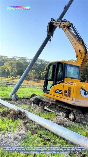 Rising to the Task: Installing Utility Poles with an Excavator