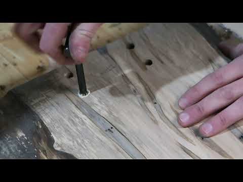 Installing table legs using threaded inserts