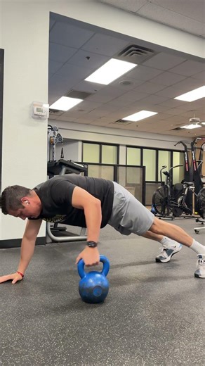 Pushup KB pull across