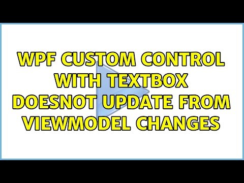WPF Custom control with textbox doesnot update from viewmodel changes