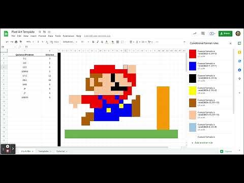 Create Math Pixel Art Using Google Sheets