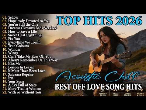 Top Hits 2026 Acoustic Chill 🌅 Best Love Songs Playlist Relaxing Covers for Chill, Study & Sleep