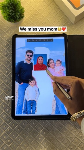 Emotional surprise gift for wife 🥺❤️| Digital Merge | Family Photo Merge #shorts #merge #digitalart